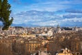 Aerial view of the Rome city with bueautiful architecture, Italy Royalty Free Stock Photo