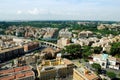 Aerial view of Rome city from St Peter Basilica roof Royalty Free Stock Photo