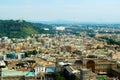 Aerial view of Rome city from St Peter Basilica roof Royalty Free Stock Photo