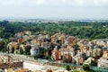 Aerial view of Rome city from St Peter Basilica roof Royalty Free Stock Photo