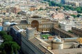 Aerial view of Rome city from St Peter Basilica roof Royalty Free Stock Photo