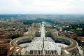 Aerial view of Rome city from St Peter Basilica roof Royalty Free Stock Photo