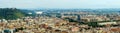 Aerial view of Rome city from St Peter Basilica roof Royalty Free Stock Photo