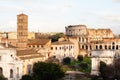 Aerial view of Rome and the Colosseum, Europe Royalty Free Stock Photo