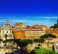 Aerial view of Rome from the hill Janiculum, Italy Royalty Free Stock Photo