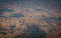 Aerial view of Rome in Italy from flying plane Royalty Free Stock Photo