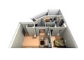 Aerial view of roofless apartm Royalty Free Stock Photo