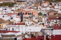 Aerial view of the roofs of Seville, Andalusia Spain