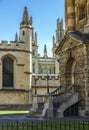 Aerial view of roofs and spires of oxford