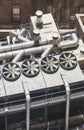 Aerial view of rooftop air conditioning system, New York City, USA Royalty Free Stock Photo