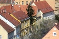 Aerial view of the rooftops of downtown of Zagreb Royalty Free Stock Photo