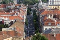 Aerial view of the rooftops of downtown of Zagreb Royalty Free Stock Photo