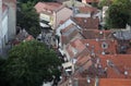 Aerial view of the rooftops of downtown of Zagreb Royalty Free Stock Photo