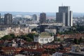 Aerial view of the rooftops of downtown of Zagreb Royalty Free Stock Photo