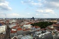 Aerial view of the rooftops of downtown of Zagreb Royalty Free Stock Photo