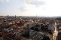 Aerial view of the rooftops of downtown of Zagreb Royalty Free Stock Photo