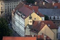 Aerial view of the rooftops of downtown of Zagreb Royalty Free Stock Photo