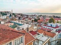 Aerial view of the rooftops of a residential area in Istanbul Royalty Free Stock Photo