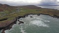 Aerial view of the Rosguil Pensinsula by Doagh - Donegal, Ireland