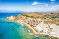 Aerial view with Rossello Beach, Sicily island