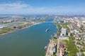 Aerial view of Rostov-on-Don and River Don. Russia Royalty Free Stock Photo
