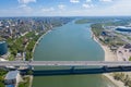 Aerial view of Rostov-on-Don and River Don. Russia Royalty Free Stock Photo