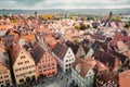 Aerial view of Rothenburg ob der Tauber, Bavaria, Germany Royalty Free Stock Photo