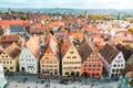 Aerial view of Rothenburg ob der Tauber, Bavaria, Germany