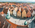 Aerial view of Rothenburg ob der Tauber, Bavaria, Germany Royalty Free Stock Photo