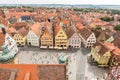 Aerial view of Rothenburg ob der Tauber