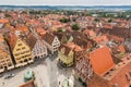 Aerial view of Rothenburg ob der Tauber