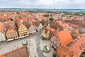 Aerial view of Rothenburg ob der Tauber