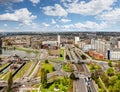 Aerial view Rotterdam. Nethherlands