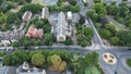 Aerial view of roundabout traffic circle in London Royalty Free Stock Photo