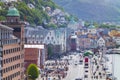 Aerial image of Bergen, Norway Royalty Free Stock Photo
