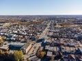 Aerial panoramic view of Rouyn-Noranda. Abitibi-Temiscamingue, Quebec, Canada. Royalty Free Stock Photo