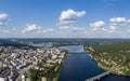 Aerial view of Rovaniemi city in northern Finland Royalty Free Stock Photo