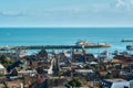 Aerial view of Royal Harbour Brasserie in the town of Ramsgate, Kent