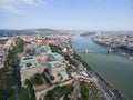 Aerial view of Royal Palace in Budapest Royalty Free Stock Photo