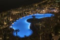 Aerial view of Royal Pool in Atlantis Hotel Dubai Royalty Free Stock Photo