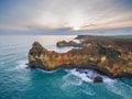 Aerial view of rugged coastline near Childers Cove, Australia Royalty Free Stock Photo