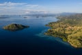Aerial View Rugged Islands in Komodo National Park