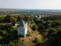 Aerial view of ruined medieval Halych Castle Royalty Free Stock Photo