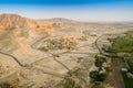 Aerial View of Ruined Temple, Egypt of Valley of the Kings on th Royalty Free Stock Photo