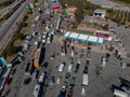 Aerial view of the ruins of buildings of Hatay, Turkey