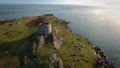 Aerial view. Ruins. Dalkey island.Dublin. Ireland Royalty Free Stock Photo