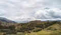 Aerial view of Ruins of the Inca fortress of Puka Pukara outside of Cusco, Peru Royalty Free Stock Photo