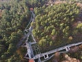 Aerial view of Ruins of the late antique Fortress Hisarlaka, Bulgaria