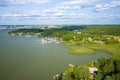 Aerial view of Ruissalo island. Turku. Finland. Nordic natural landscape. Photo made by drone from above Royalty Free Stock Photo