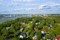 Aerial view of Ruissalo island. Turku. Finland. Nordic natural landscape. Photo made by drone from above Royalty Free Stock Photo